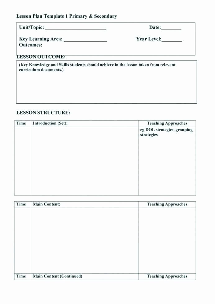 Google Drive Lesson Plan Template Awesome Simple Lesson Plan Template for Teachers – Blank Lesson
