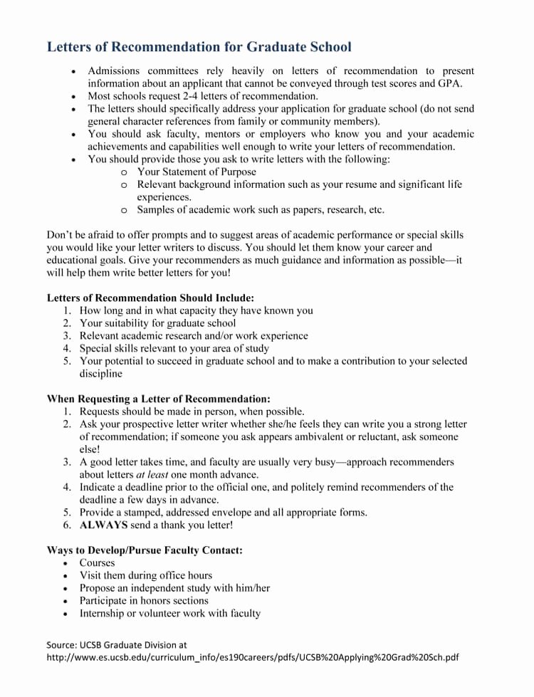 Grad School Letter Of Recommendation Best Of Graduate School Re Mendation Letter Sample Letters and