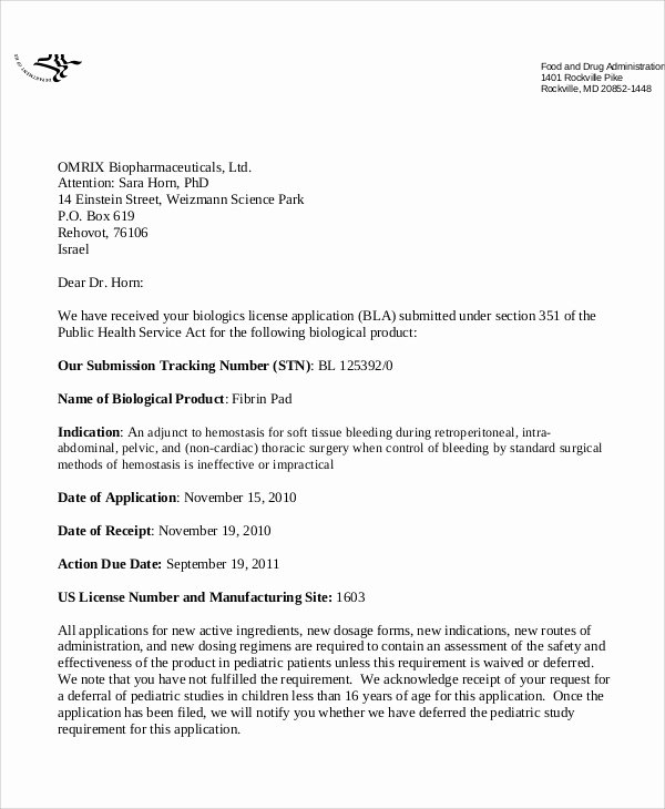 Grant Acknowledgement Letter Awesome Application Received Email Template