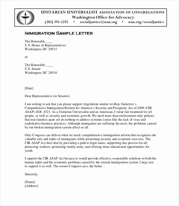 Green Card Recommendation Letter Sample Unique 10 Immigration Reference Letter Templates Pdf Doc