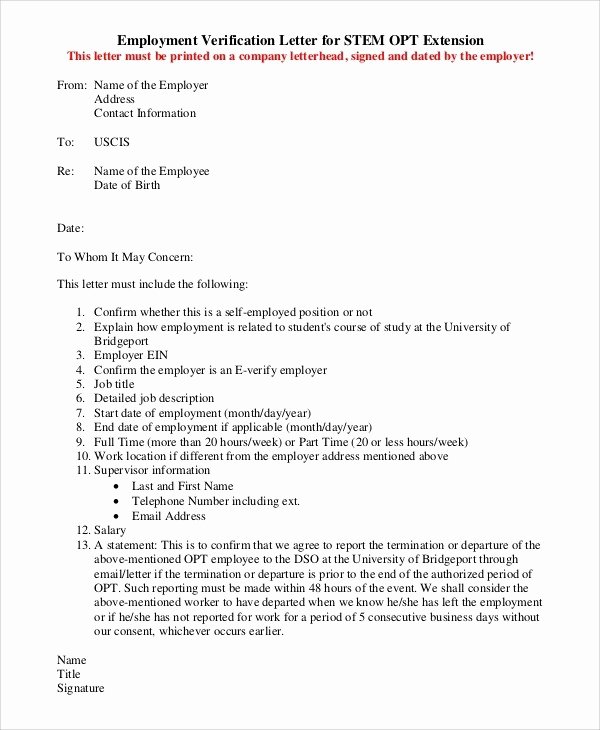 Green Card Recommendation Letter Sample Unique Uscis Employment Verification Letter Letter Of
