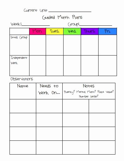 Guided Math Lesson Plan Template Best Of Pinterest • the World’s Catalog Of Ideas