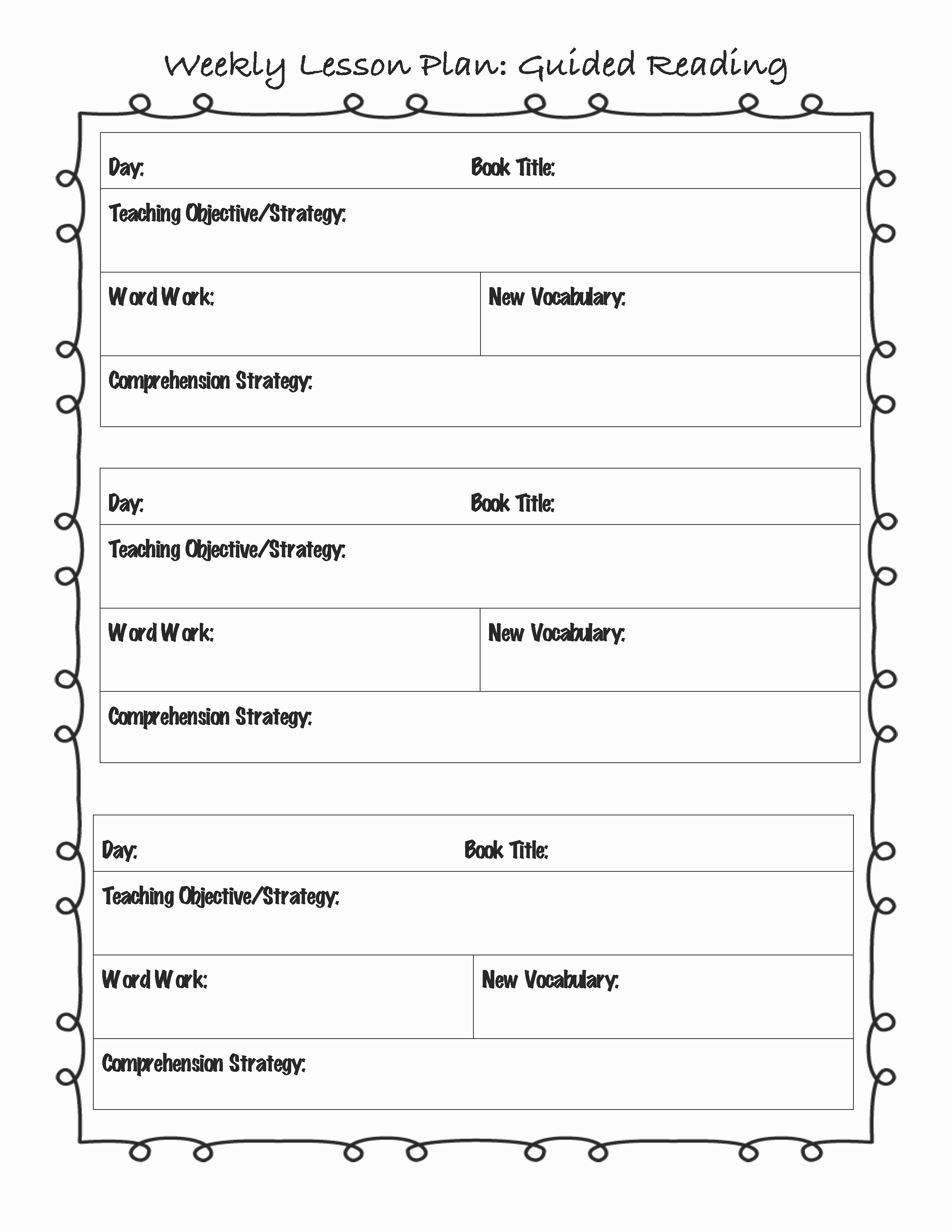 Guided Reading Lesson Plan Template Unique Englishlinx