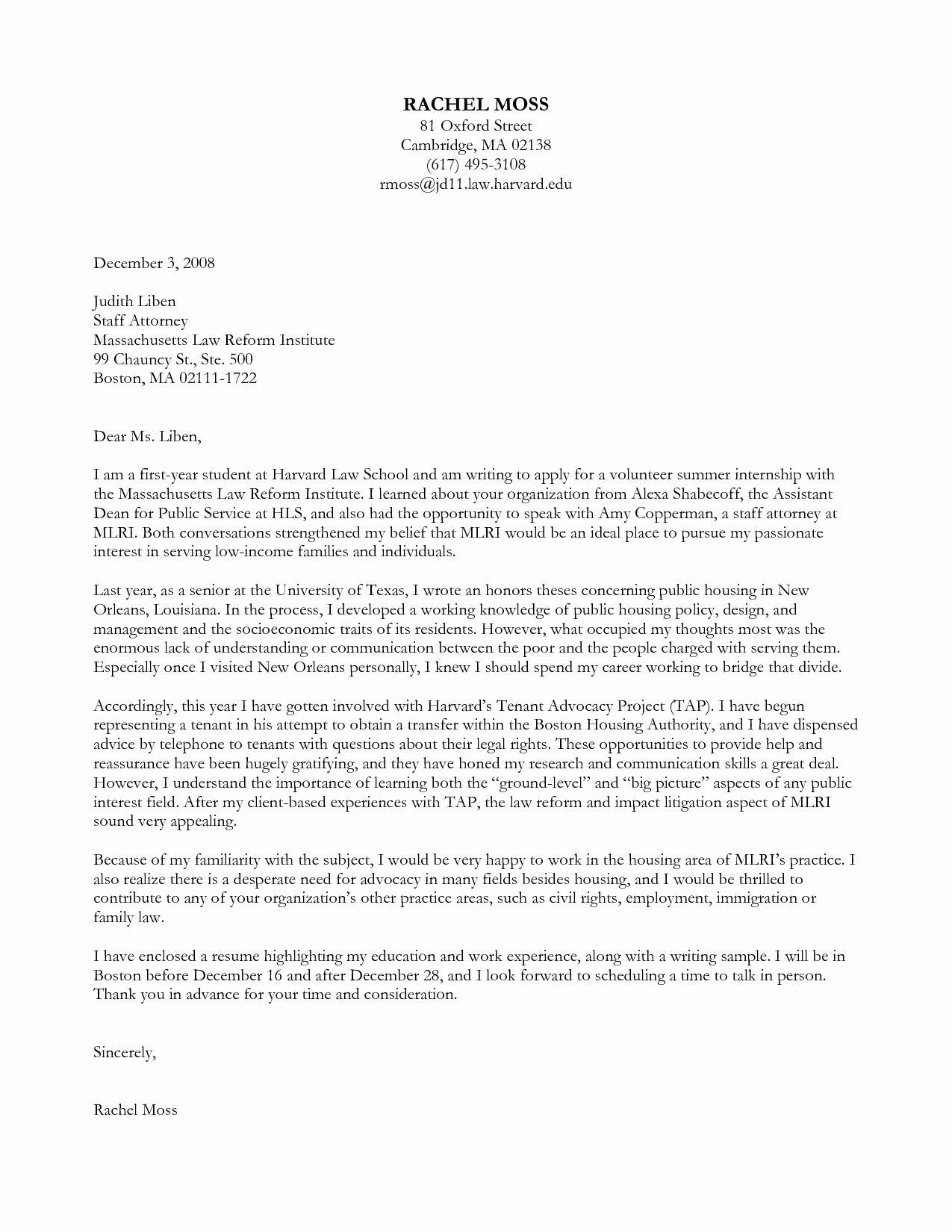Harvard Letter Of Recommendation Fresh Harvard Cover Letter