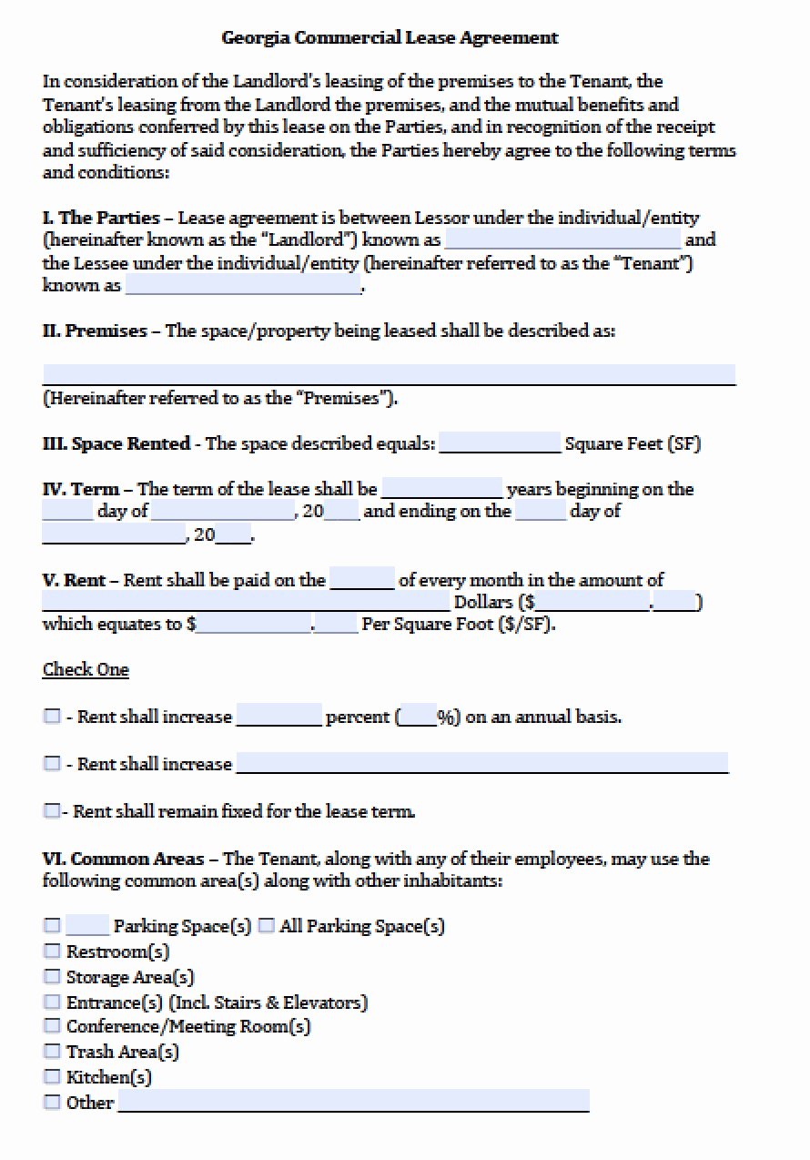 Hawaii Rental Agreement Fillable Unique Download Georgia Rental Lease Agreement forms and