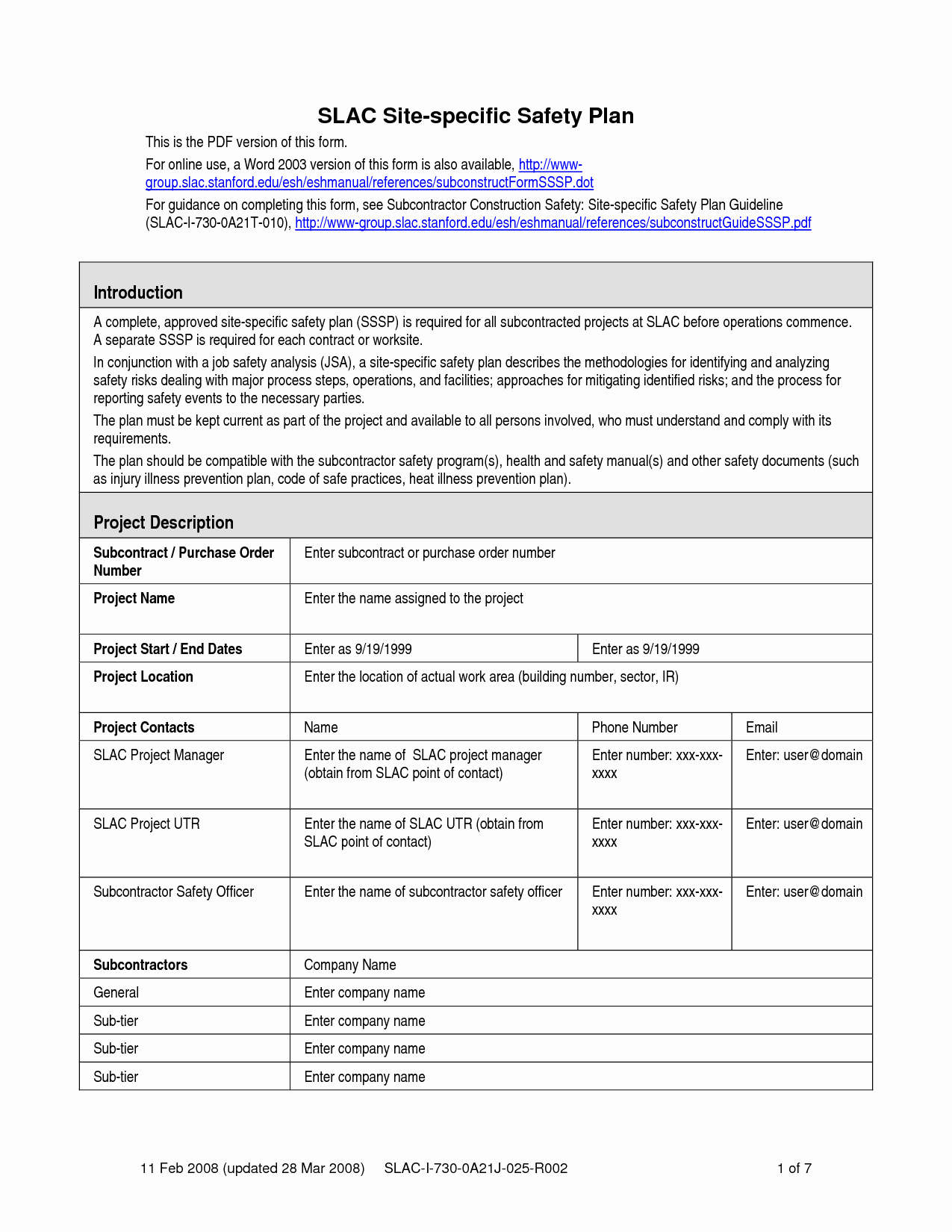 Health and Safety Plan Template Elegant Safety Plan Template