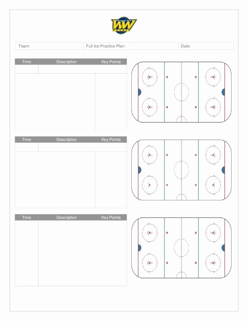 Hockey Practice Plan Template Beautiful Hockey Practice Sheet Template