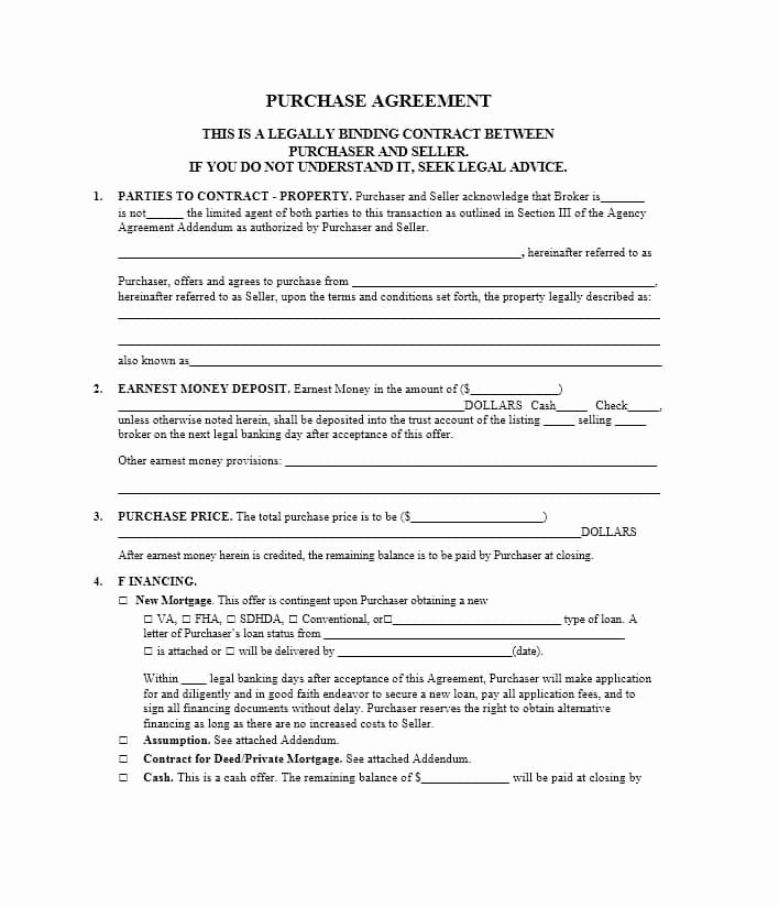 Home Buyout Agreement Template Inspirational 37 Simple Purchase Agreement Templates [real Estate Business]