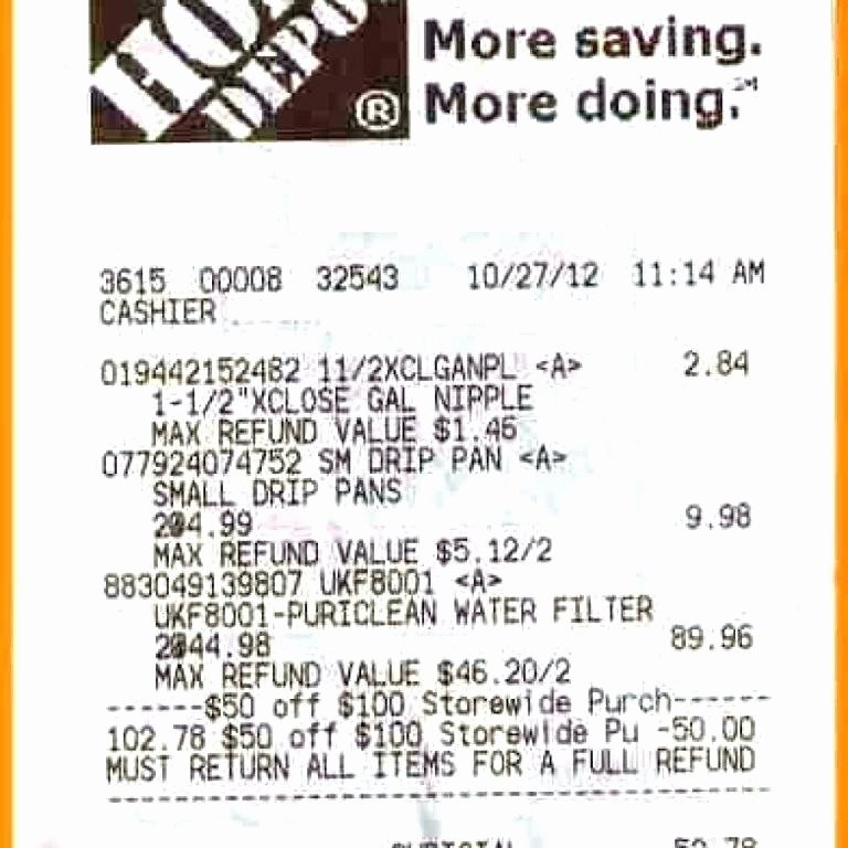 15 home depot receipt template