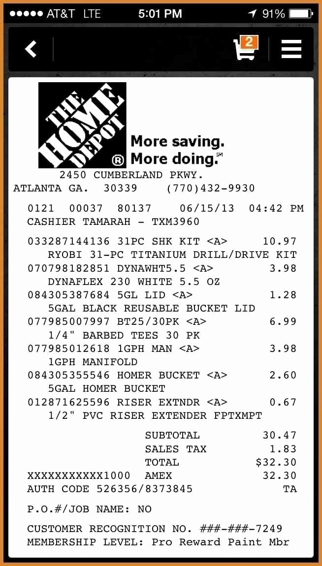 Home Depot Receipt Template Lovely Invoice Template Generator and Home Depot Receipt