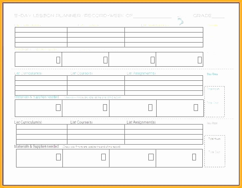 Homeschool Lesson Plan Template Excel Elegant Grade Book Template for Homeschool – Hlebopekfo