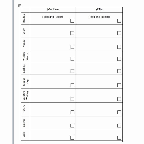 Homeschool Lesson Plan Template Luxury 9 Best Of Homeschool Lesson Planner Printable