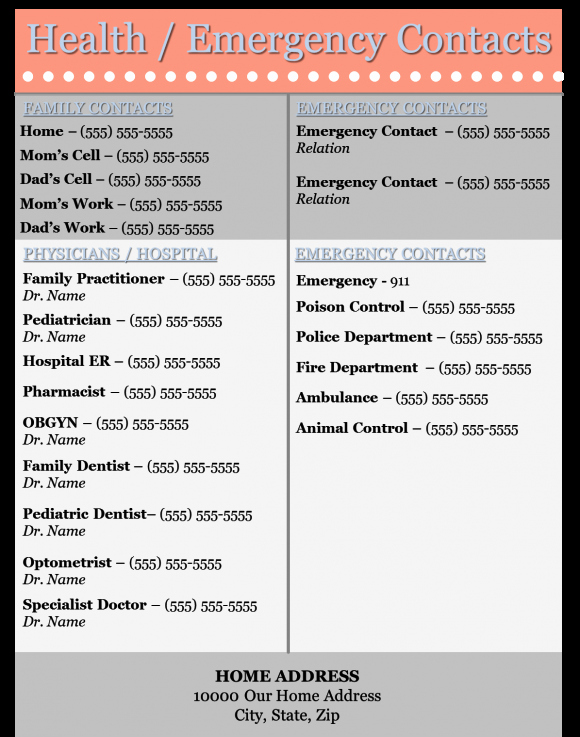 Hospital Emergency Preparedness Plan Template Best Of Printable Daycare Emergency Preparedness Plan Template
