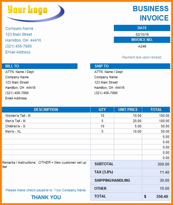 How to Fill Out Receipt Elegant 5 Pany Invoice Example