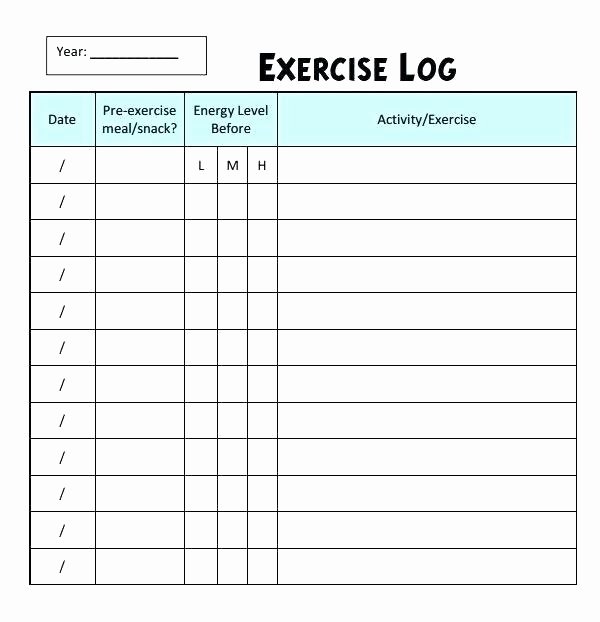 Hseep Exercise Plan Template New Exercise Schedule Template 7 Free Word Excel format