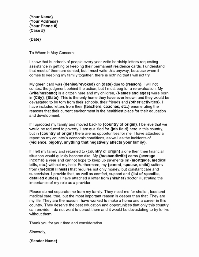 Immigration Hardship Letter format Best Of Immigration Hardship Letters for Friends to Pin