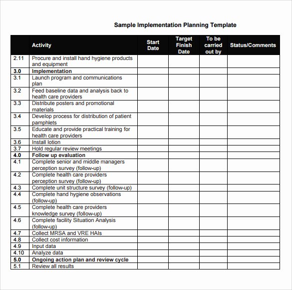 Implementation Plan Template Excel Best Of 12 Implementation Plan Templates Pdf Word Google Docs