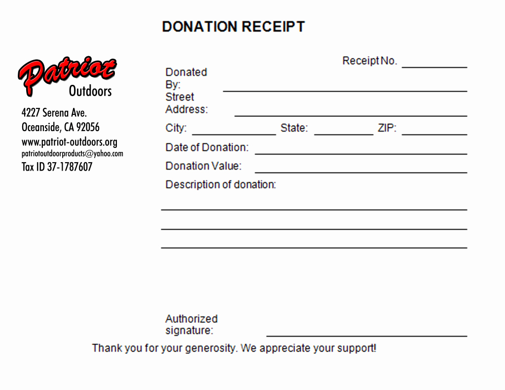 In Kind Donation Receipt Template Elegant 5 Charitable Donation Receipt Templates formats