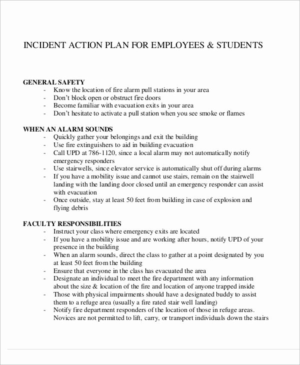 Incident Action Plan Template Beautiful 10 Sample Incident Action Plans