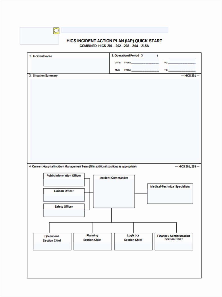 Incident Action Plan Template Beautiful 7 Incident Action forms Samples Free Sample Example