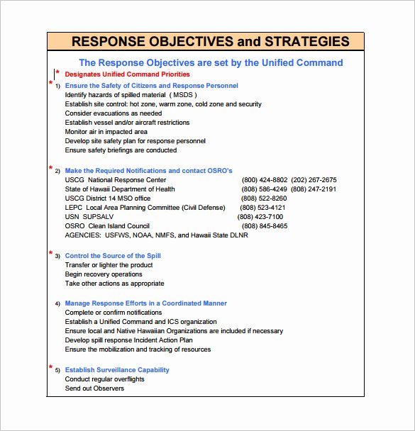 Incident Action Plan Template Luxury 6 Incident Action Plan Templates Doc Pdf
