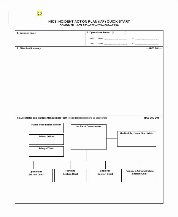 Incident Action Plan Template Luxury 6 Sample Incident Action Plans