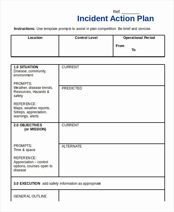 Incident Action Plan Template New Action Plan Template 26 Free Pdf Word format