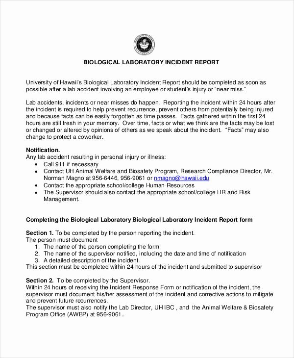 Incident Report format Letter Fresh 42 Incident Report Examples &amp; Samples Pdf Doc Pages