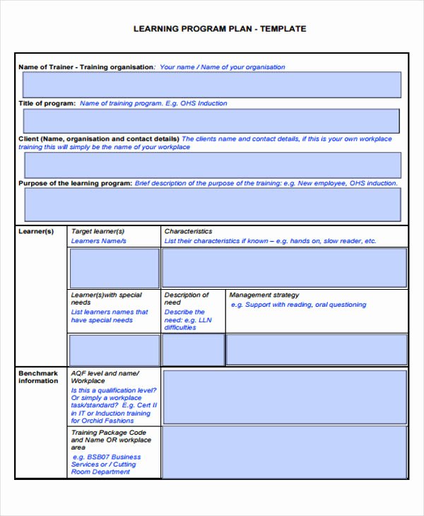 Individual Learning Plan Template Lovely Learning Plan Templates 10 Free Samples Examples format