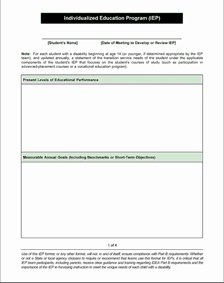 Individualized Education Plan Template Lovely Archived Guide to the Individualized Education Program