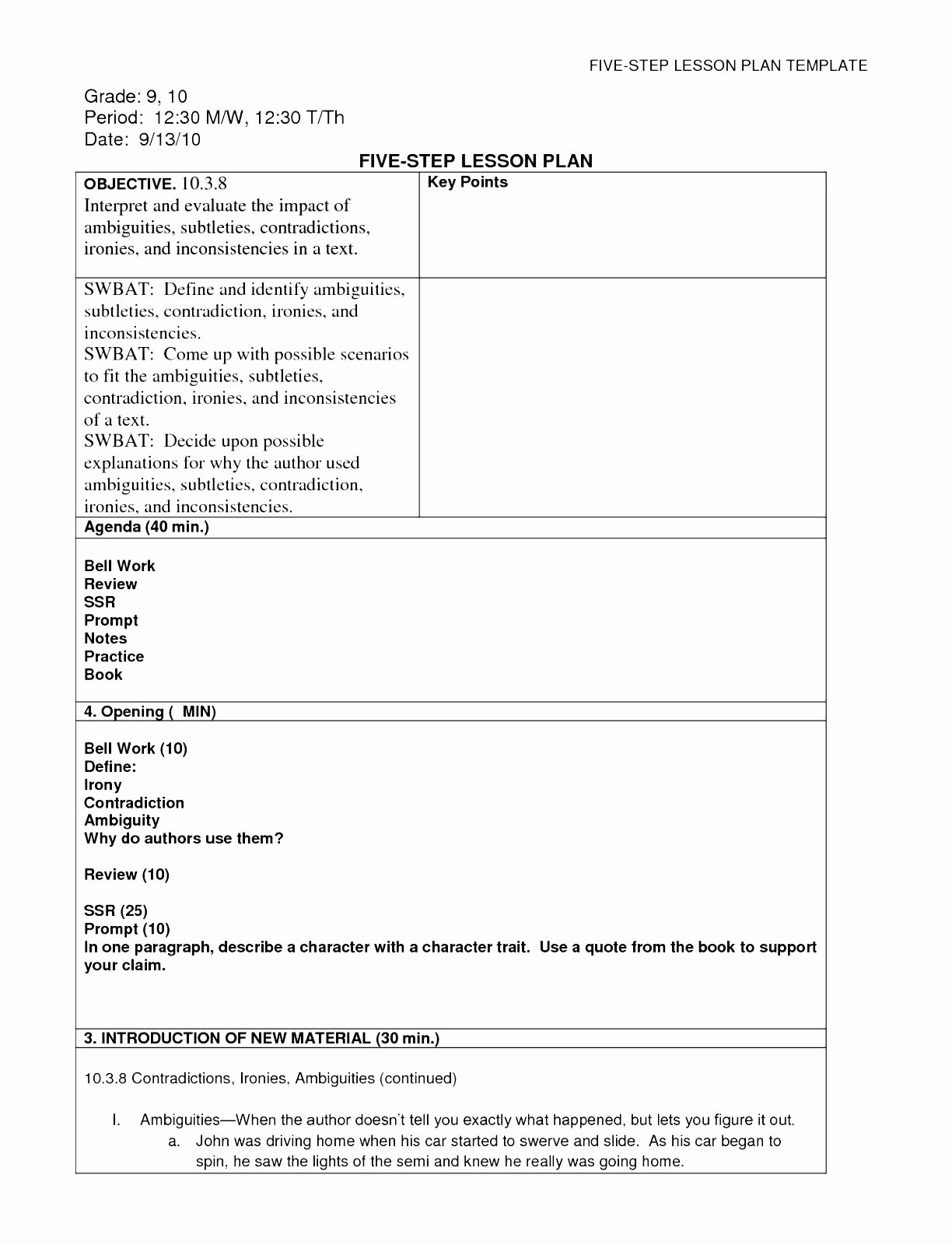 Inquiry Lesson Plan Template Best Of 5 Point Lesson Plan Template – Inquiry Lesson Plan