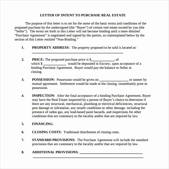 Intent to Purchase Business Agreement Inspirational 10 Letter Of Intent Real Estate Templates to Download