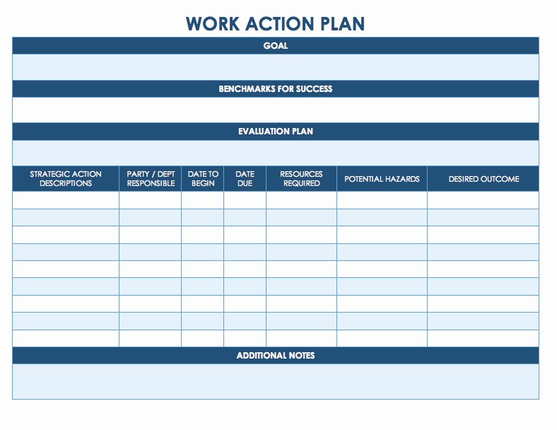 Internship Work Plan Template Unique Free Action Plan Templates Smartsheet