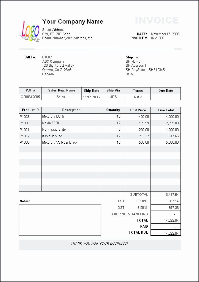 Is An Invoice A Receipt New Free Printable Invoice