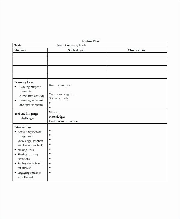 Jan Richardson Lesson Plan Template Beautiful Guided Writing Template Reading Lesson Plan Best A Sample
