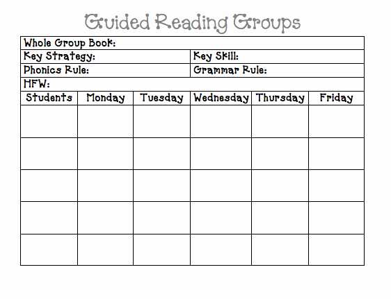 Jan Richardson Lesson Plan Template Best Of Guided Reading Lesson Plan Template