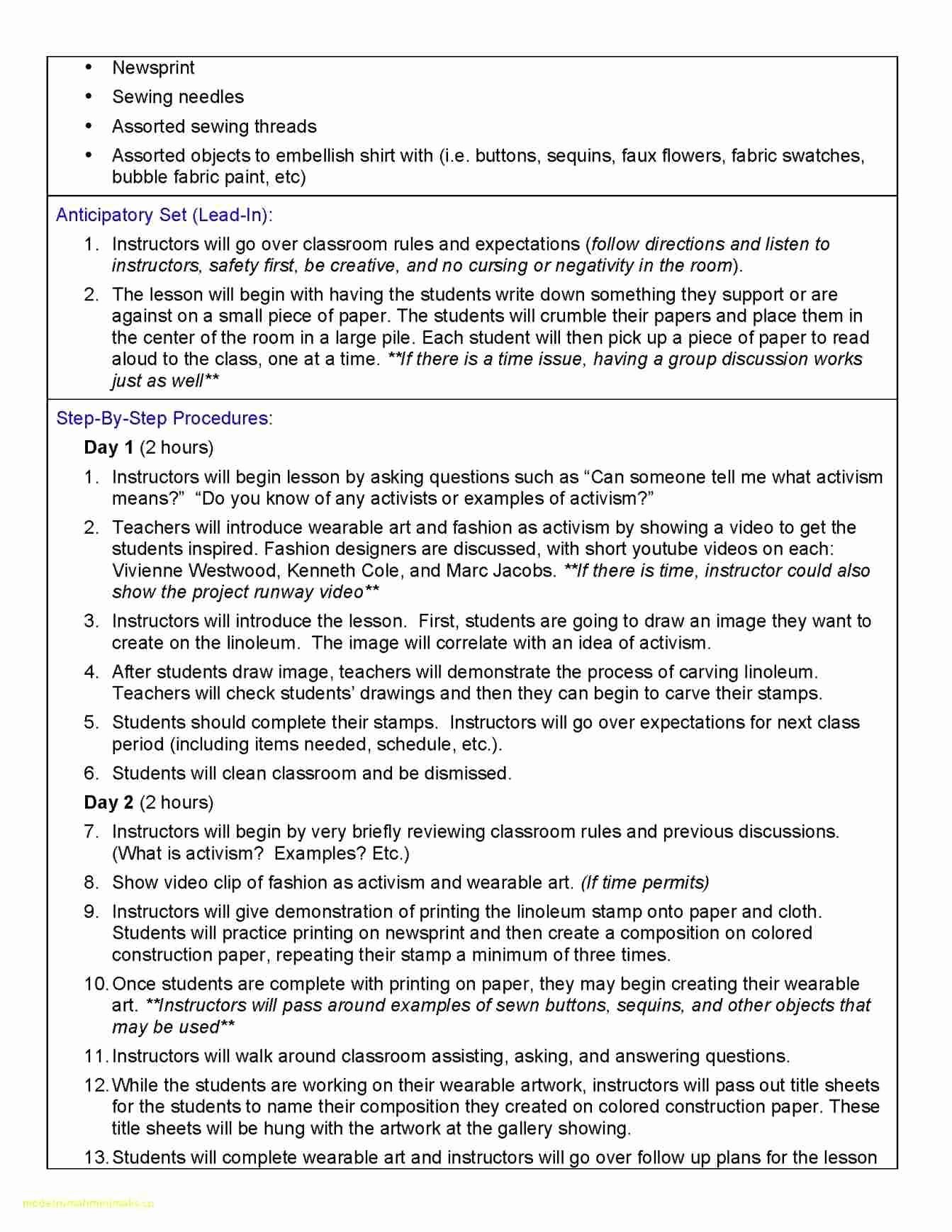 Ktip Lesson Plan Template Awesome Ktip Lesson Plan format Template – Lesson Plan Observation