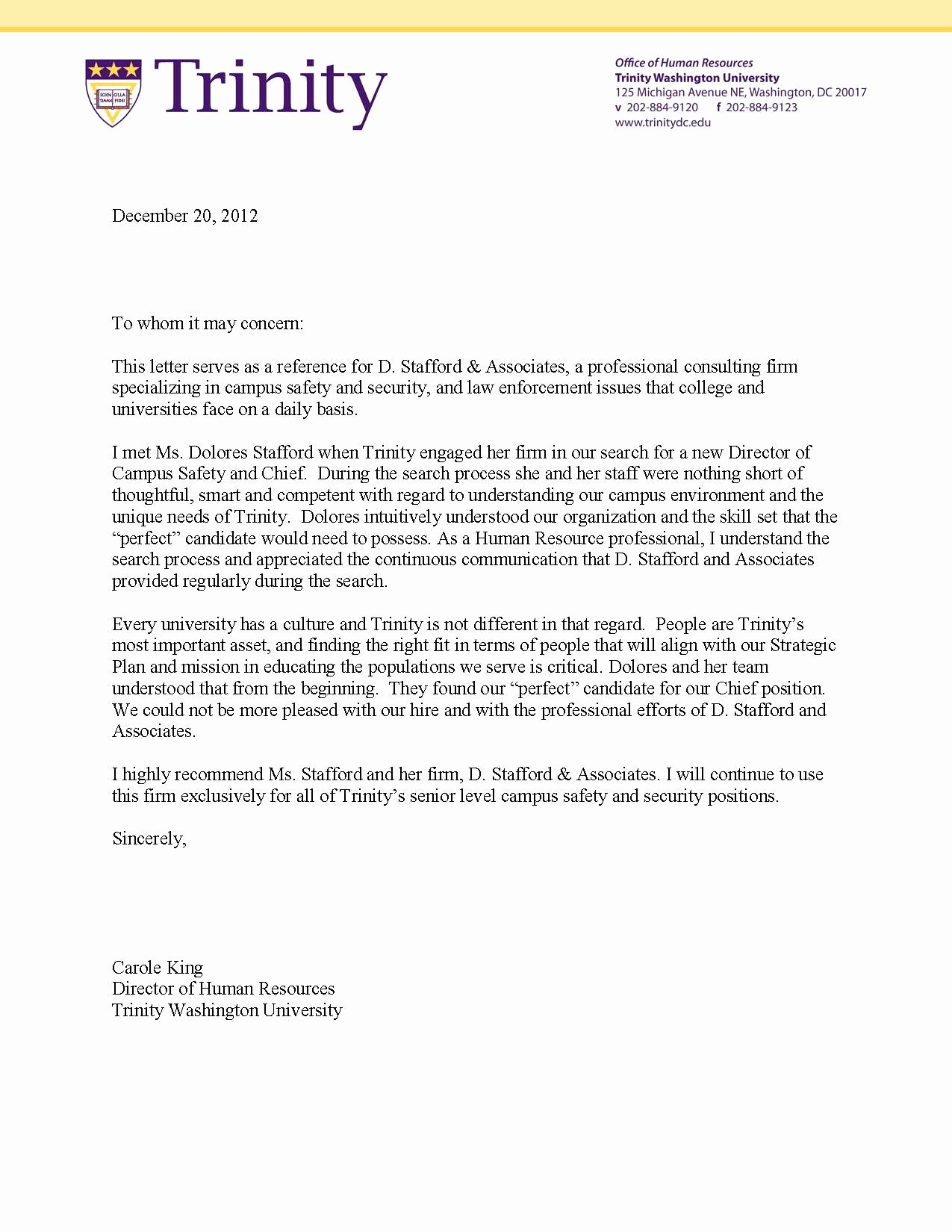 Law Enforcement Letter Of Recommendation Unique About Clery Act Training &amp; Campus Safety D Stafford
