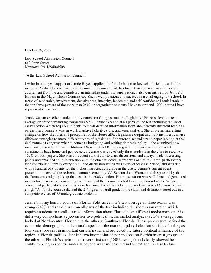 Law School Letter Of Recommendation Lovely Law School Letter Of Re Mendation