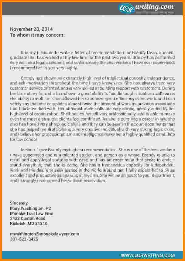 Law School Recommendation Letter Awesome 9 Law School Letter Of Re Mendation