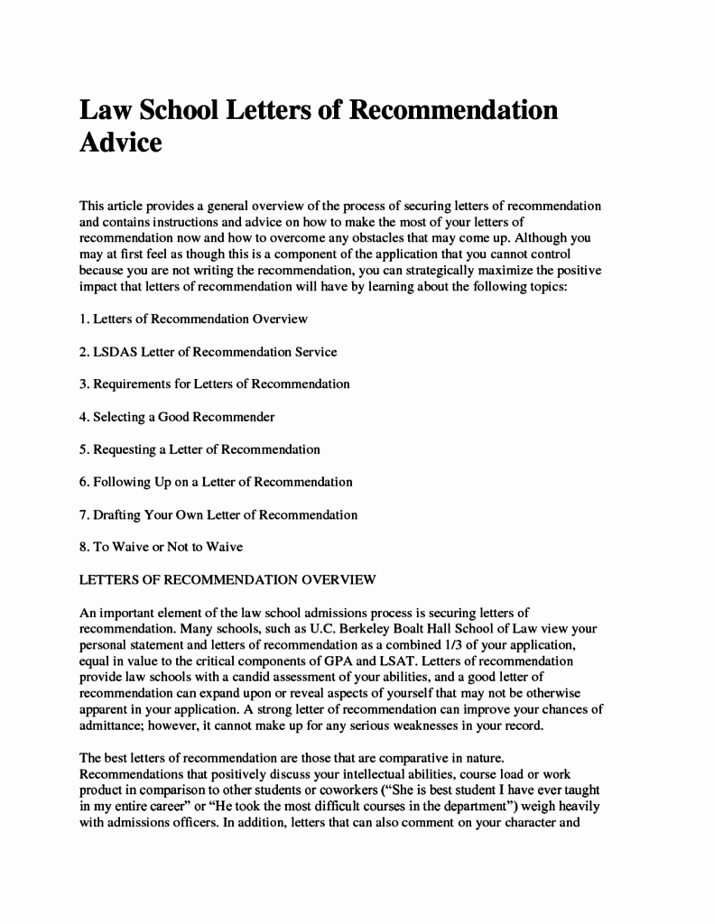 Law School Recommendation Letter Lovely Law School Letter Re Mendation Sample All About