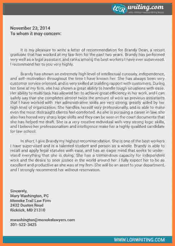 Law School Recommendation Letter New 9 Law School Letter Of Re Mendation