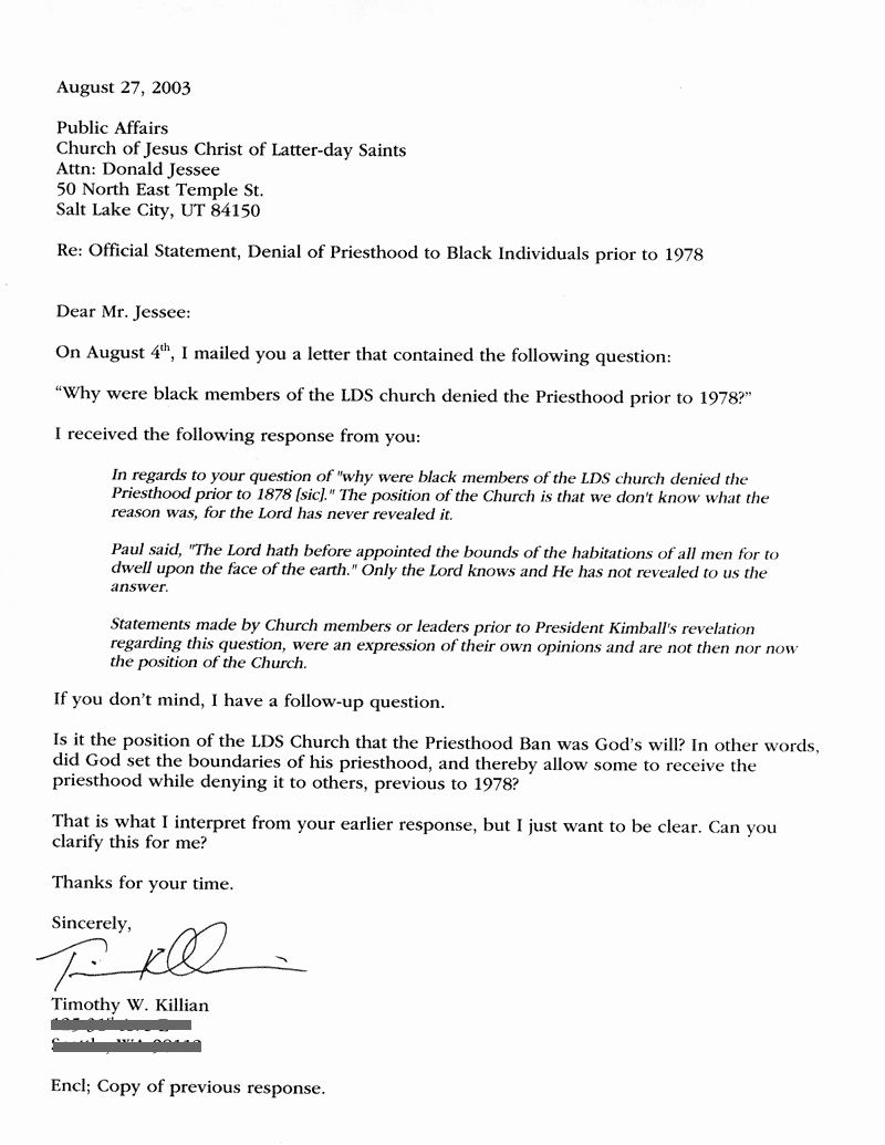 Lds Missionary Letter Template Elegant Aug 2003 Follow Up Letter to Lds Church Public Affairs