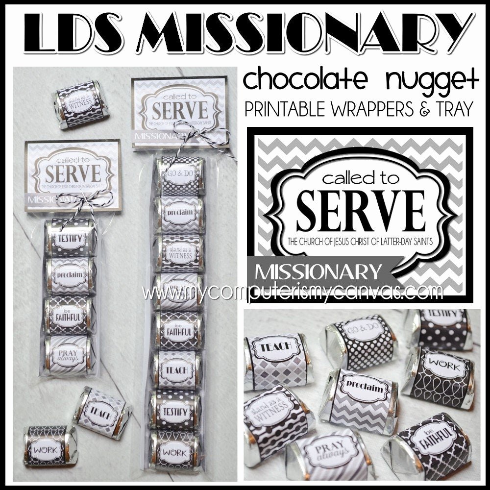 Lds Missionary Tag Template Fresh Lds Missionary Called to Serve Chocolate Nug Wrappers