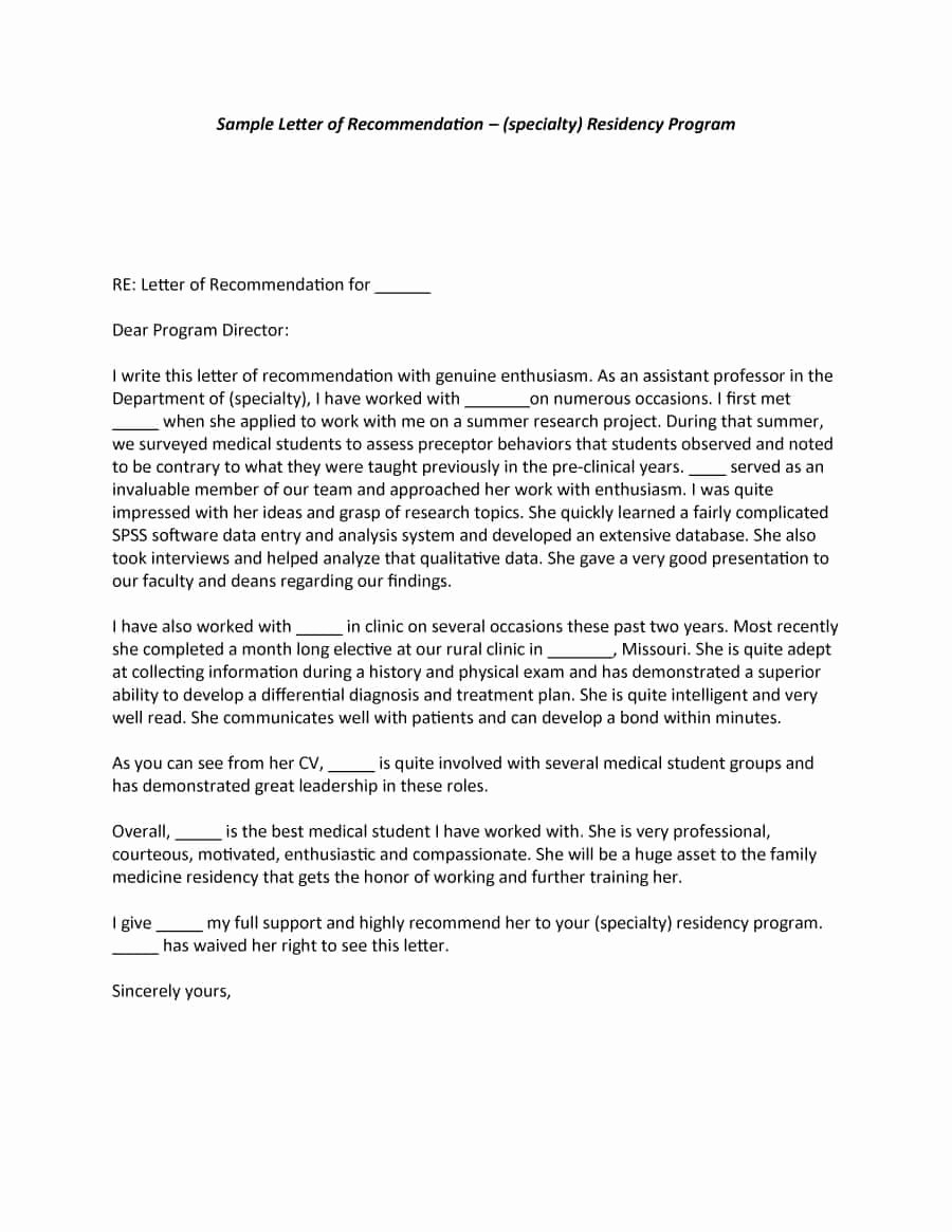 Leadership Letter Of Recommendation Awesome 43 Free Letter Of Re Mendation Templates &amp; Samples