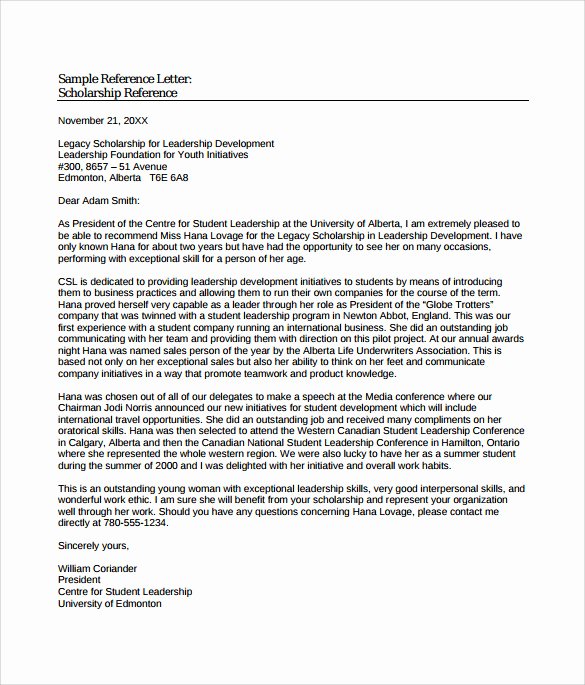 Leadership Letter Of Recommendation Lovely Job Reference Letter 7 Free Samples Examples &amp; formats