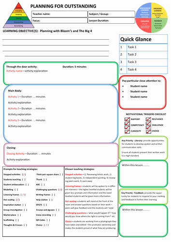 Learning Focused Lesson Plan Template Fresh Outstanding Lesson Plan Template by Seanholsgrove