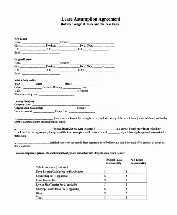 Lease Transfer Agreement Template Lovely 9 Business Lease Agreement Samples