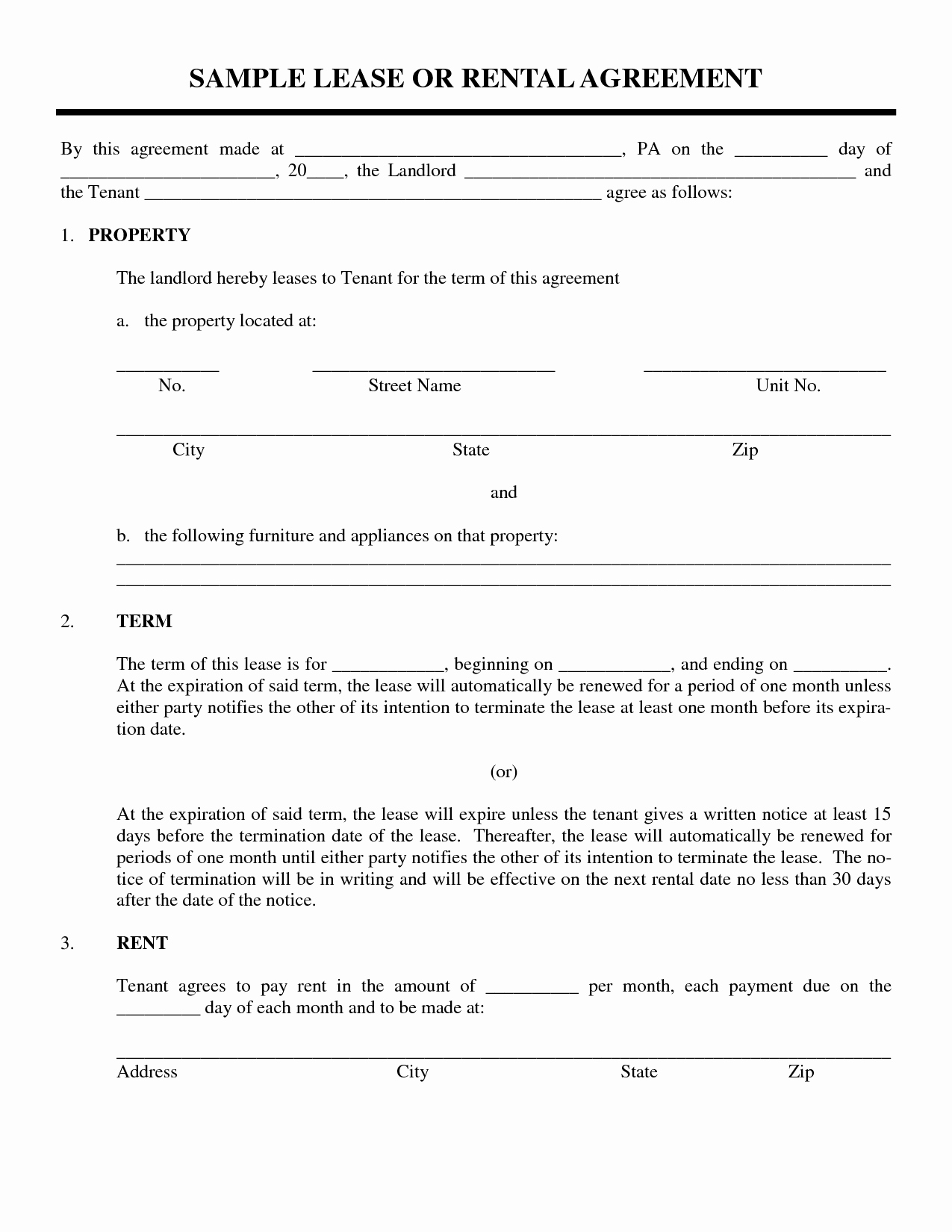 Lease Transfer Agreement Template Lovely Sample Lease or Rental Agreement