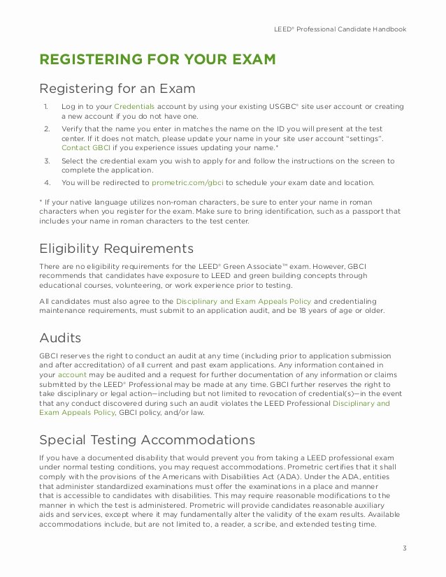 Leed Letter Template Fresh Leed V4 Green associate Candidate Handbook